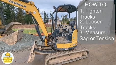 adjusting track tension for excavators